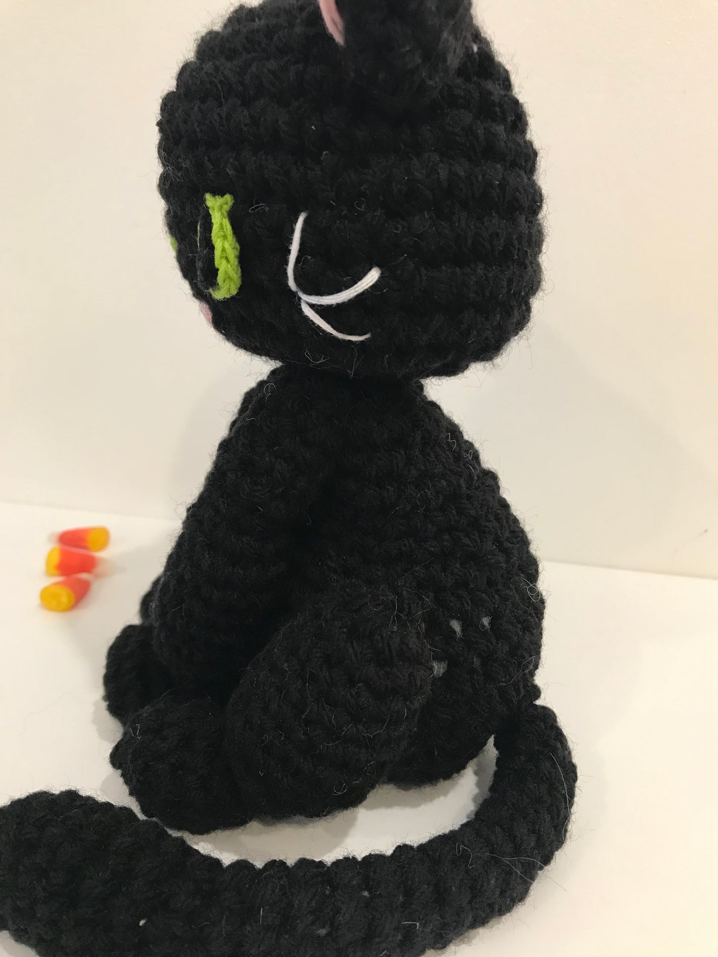 Not so spooky crochet black cat