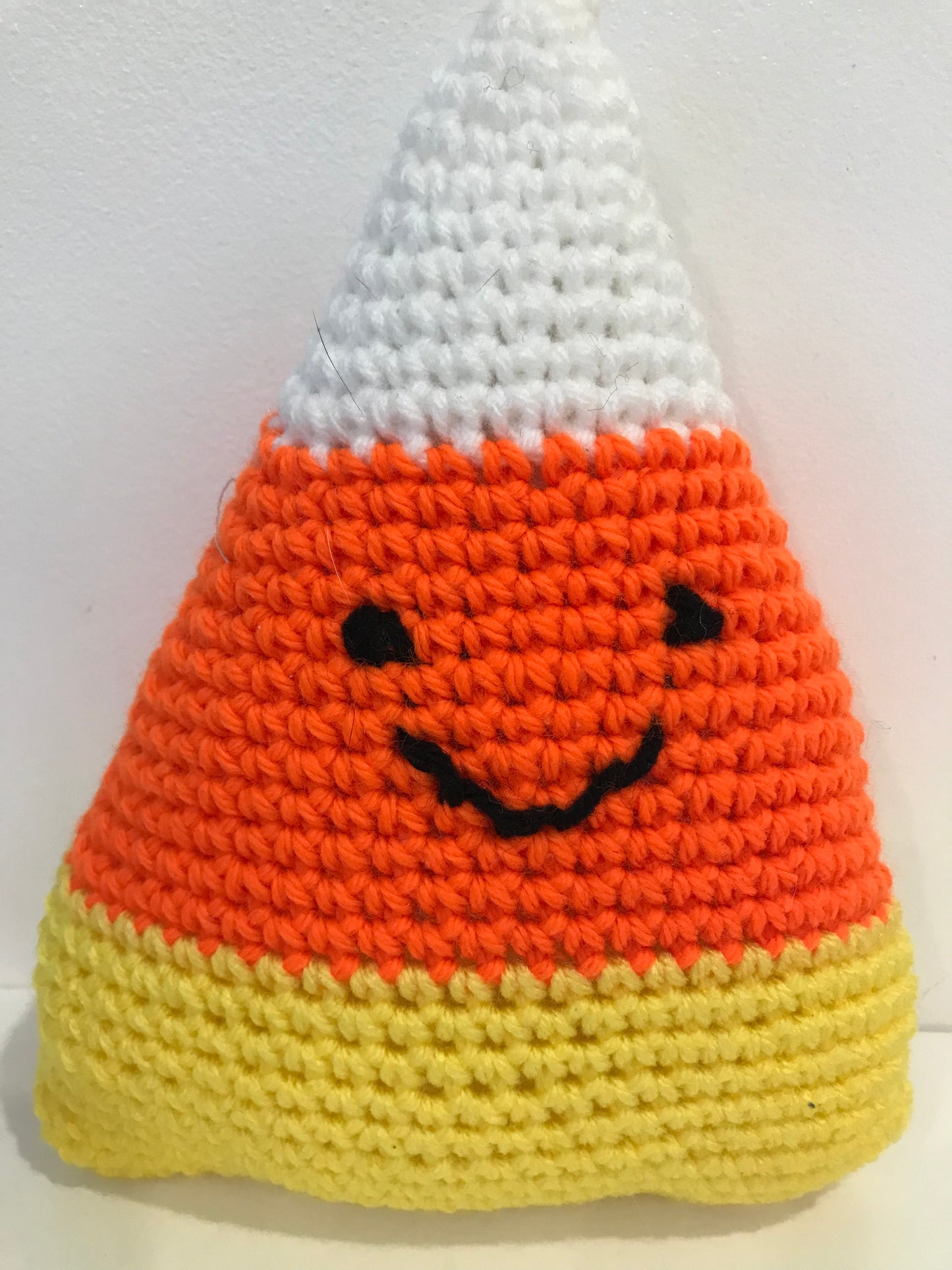 Candy corn smiley stuffy