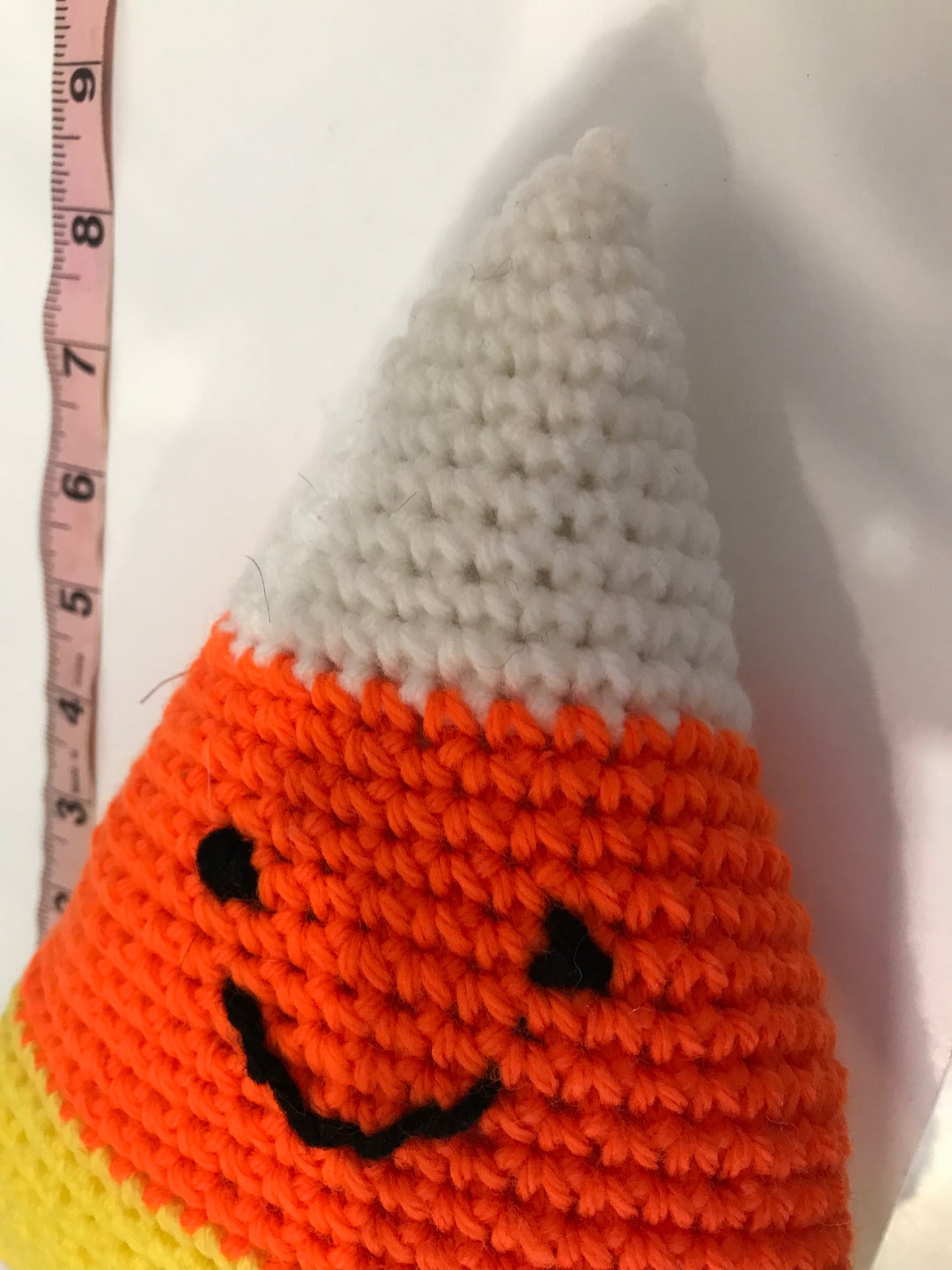 Candy corn smiley stuffy