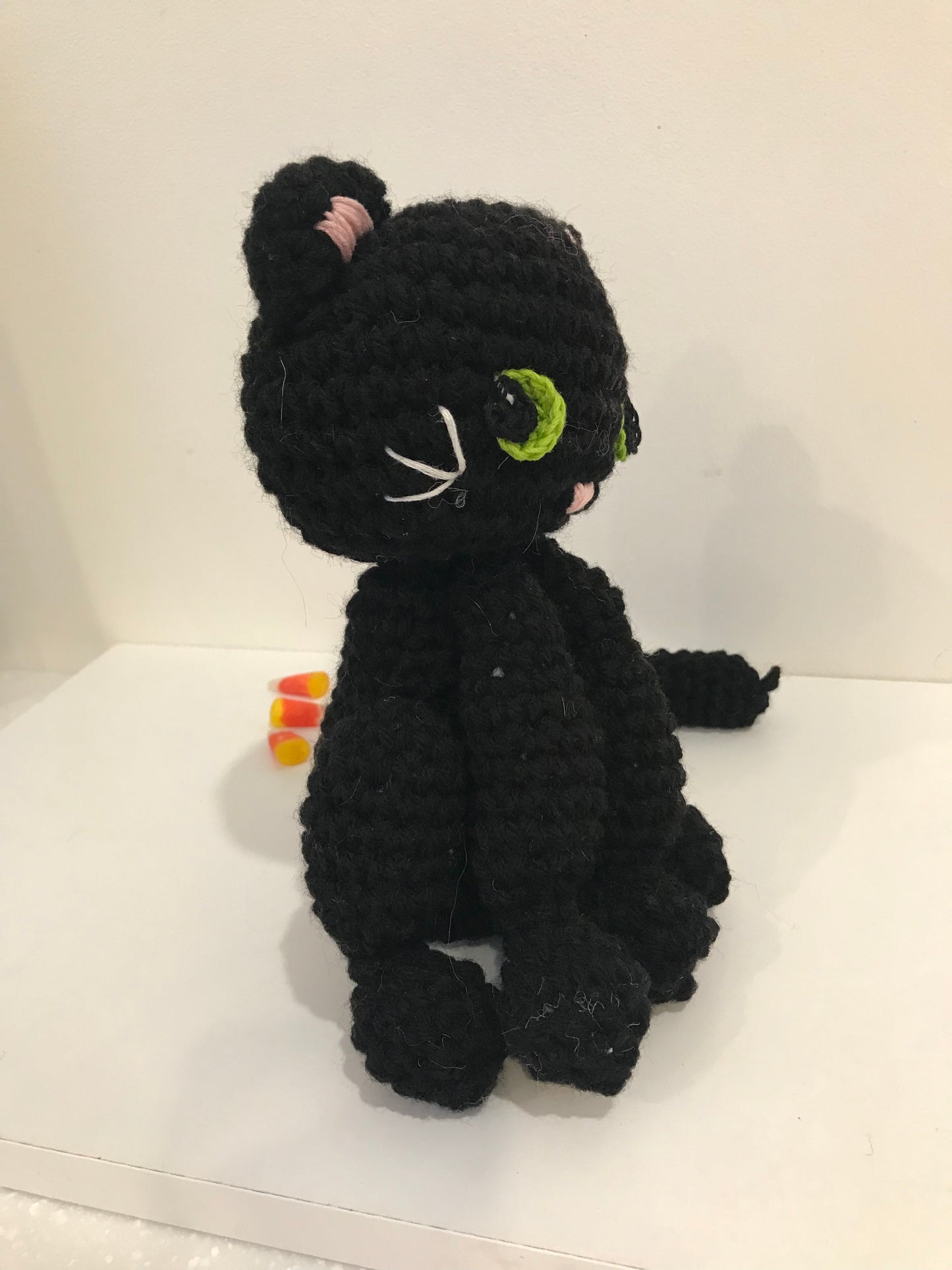 Not so spooky crochet black cat